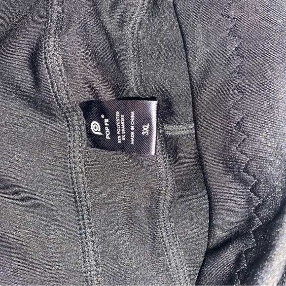 Pop fit clothing, black leggings with pink side stripe 3x-large. NWT - Picture 9 of 9